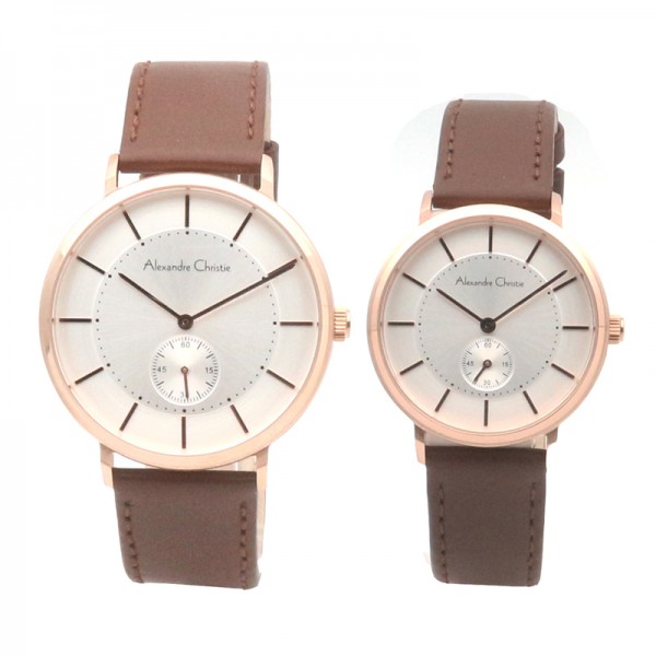 Alexandre Christie AC 8493 Rosegold White Couple